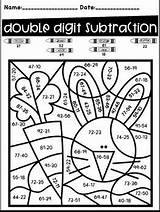 Digit Subtraction Addition Regrouping Color Code Two Double Easter Spring Coloring Worksheets Grade Math 2nd Sheets Kids Choose Board Teacherspayteachers sketch template