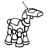 Robot Coloring Pages Dog Robots Sheets Colouring Color Cartoon Kids Printable Outline Clipart Simple Animal Cliparts Coloring4free Clip House Drawing sketch template