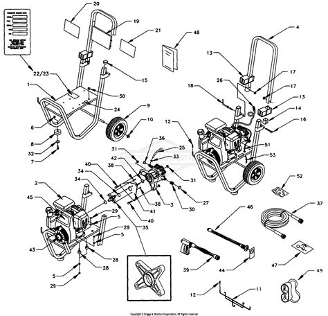 briggs  stratton power products    psi parts diagram  pressure washer