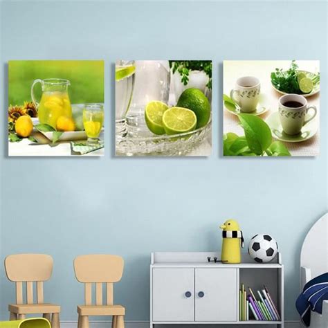 frame tableau toile peinture  panneau fruits cuisine  manger mur decoratif  achat