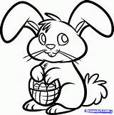 Easter Drawing Bunny Rabbit Drawings Boyama Draw Step sketch template