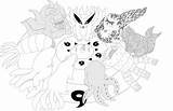 Bijuus Coloriage Kurama Bijuu Rikudou Boruto Shippuden Dessin Imprimer Jinchuuriki sketch template