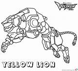 Voltron Coloring Pages Lion Yellow Printable Kids Print Color Categories sketch template