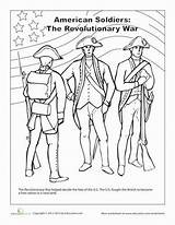 Revolutionary American Soldier Patriots Saratoga Printable sketch template