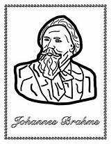 Coloring Brahms Sheet Preview Johannes Subject sketch template