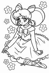 Coloring Pages Sailor Moon Chibiusa Print Sailormoon Sheets sketch template
