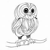 Owl Chouette Hibou Colorier Raskrasil sketch template