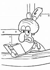Coloring Squidward Pages Spongebob Krab Krusty Drawing Color Reading Krabs Mr Printable Colouring Book Cartoon Books Getcolorings Print Pa Paintingvalley sketch template