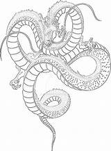Shen Esferas Shenron Shenlong Colorear Omega Dragón sketch template