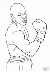 Coloring Tyson Mike Pages Boxing Printable Drawing Famous sketch template