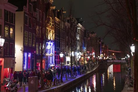 amsterdam red light district editorial photo image of