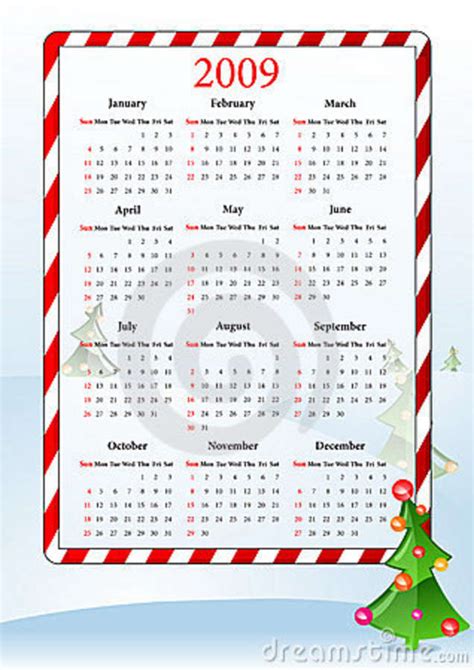 vector illustration  holiday calendar stock vector illustration