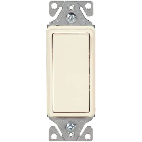 eaton  amp   light almond illuminated rocker light switch   light switches department