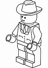 Lego Pages Emmet Coloring City Cowboy Hat sketch template