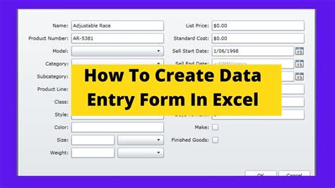 Excel How To Create Data Entry Form In Excel Excel Tutorial Easy
