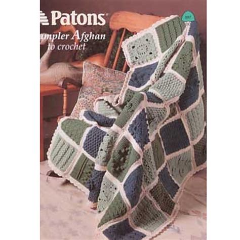 ravelry sampler afghan  crochet pattern  patons