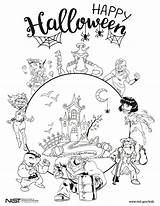 Coloring Halloween Sheet Graveyard Nist Haunted House sketch template