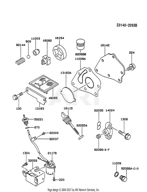 kawasaki fed   stroke engine fed parts diagram  lubrication equipment
