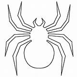 Spider Halloween Coloring Drawing Outline Pages Printable Template Step Spiders Cartoon Clipart Print Sheets Colouring Big Red Back Sketch Ages sketch template