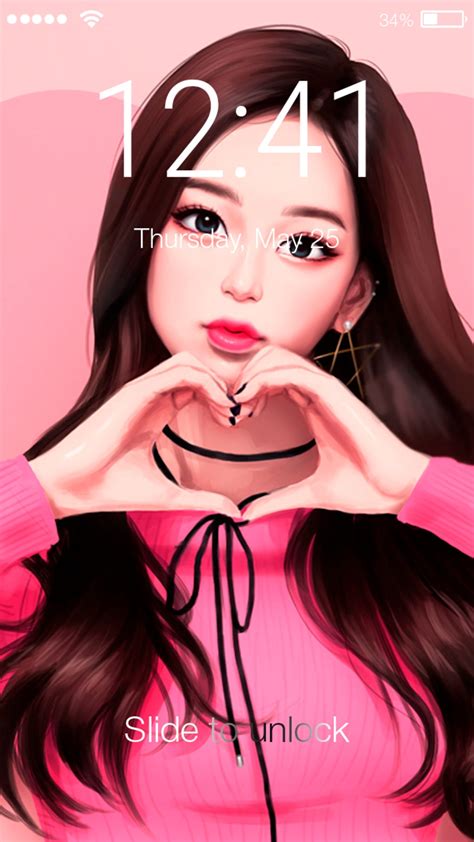 korean girl teen wallpaper kpop cute pink screen fuer android