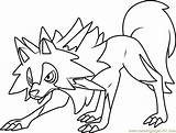 Lycanroc Midday Pokémon Colouring Drawing Rockruff Mewarn11 Coloringpages101 Starters sketch template