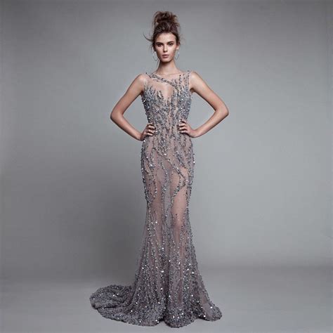 Super Luxury Beading Evening Dresses Long Sexy Backless Sparkly Mermaid