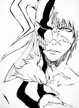 Bleach Ichigo Kurosaki Vasto Lorde Oscura Fantasía Sado Yasutora Lapiz sketch template
