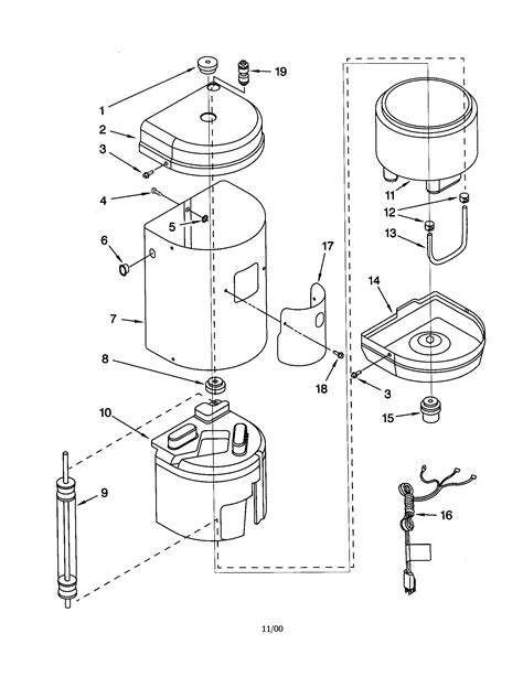 water cooler parts diagram