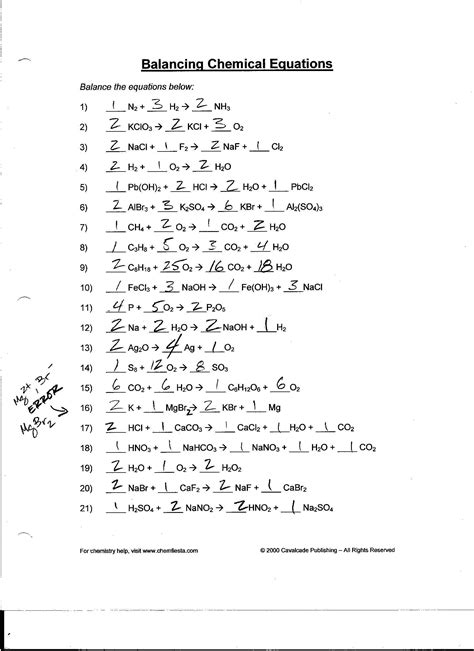 balancing equations worksheet answers chemfiesta shotwerk