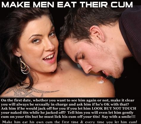 husband eats his own cum
