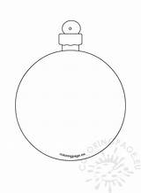 Bauble Christmas Tree Baubles Template Coloring sketch template