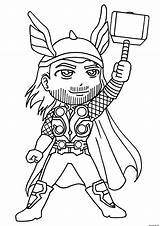 Heros Thor Garcon Imprimer Imprimé sketch template