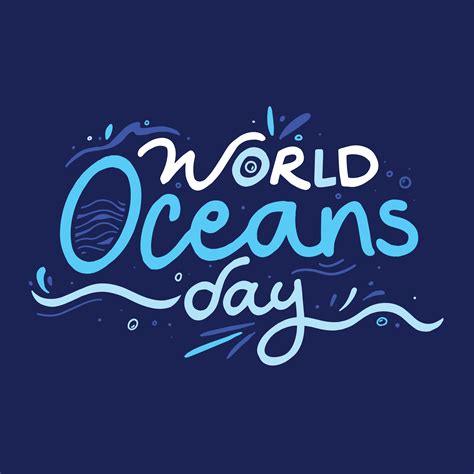 world oceans day poster  vector art  vecteezy