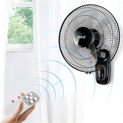 digital wall mount fan remote control included  speed settings  hour