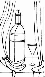 Sektglas Flasche Kunst Malvorlage Malvorlagen sketch template