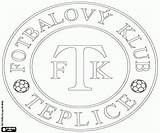 Fk Coloring Teplice Badge Emblems Czech League Football Pages Fc sketch template