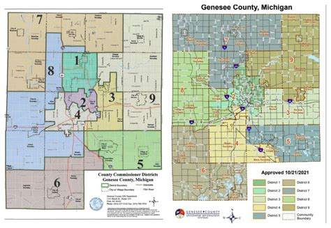 genesee county commissioners district map approved  gop