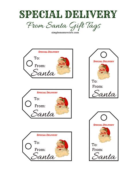 printable santa gift tags template