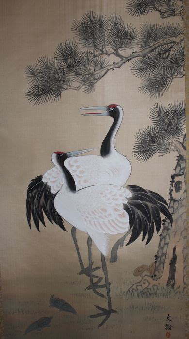 veilinghuis catawiki hangende zijde schildering japan eind  eeuw