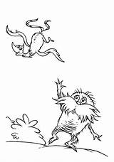 Lorax Seuss Bird Humming Coloringsun sketch template