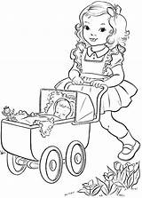 Coloriage Stroller Cochecito Lava Carriage Lavagirl Sharkboy Broderie Riscos Bebês sketch template