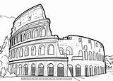 Colosseum Coloring Rome Pages Ausmalen Printable Malvorlage Outline Kids Roman Wonders Drawings Drawing Malen Famous Activities Rom Draw Ausmalbilder Ausmalbild sketch template