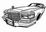 Lowrider Car Drawings Cadillac Brougham Clipartmag sketch template
