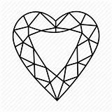 Heart Diamond Drawing Outline Shape Gem Easy Gems Coloring Icon Template Drawings Pages Sketch Polished Jewellery Clipartmag Paintingvalley sketch template