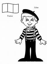 Coloring French Around Kid Jules Pages Children Clipart Kids Library Comments sketch template