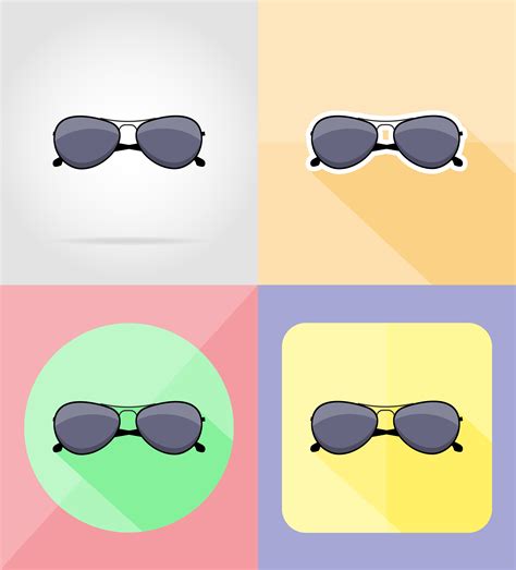Men Sunglasses Flat Icons Vector Illustration 493726 Vector Art At Vecteezy
