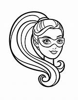 Power Princess Barbie Coloring Pages Print Color Kids sketch template