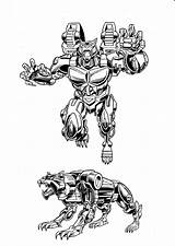 Beast Wars Coloring Pages Transformers Ravage Deviantart Last Trending Days sketch template