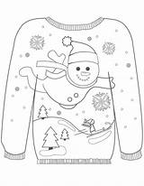 Sweater Colouring Kersttrui Kerst Pull Noel Kleurplaatje Muminthemadhouse Noël Deze Skynetblogs sketch template