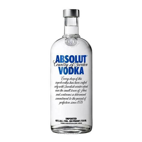vodka absolut blue  ml